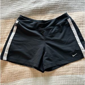 Black vintage Nike shorts, size S, tiny slit in the sides